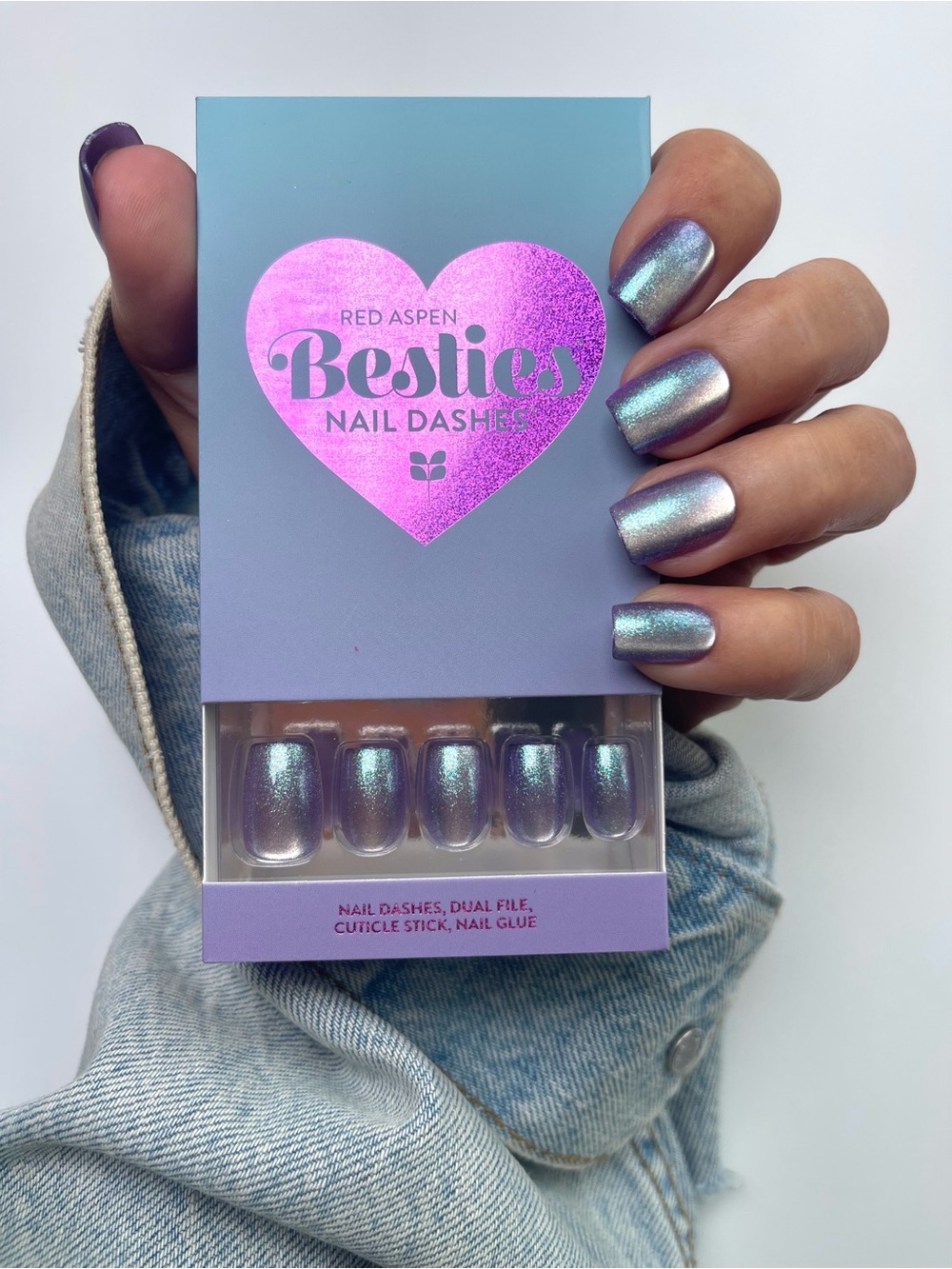 Sparkle & Shine Bestie McKenna Purple Iridescent Cat Eye Press-On Nails